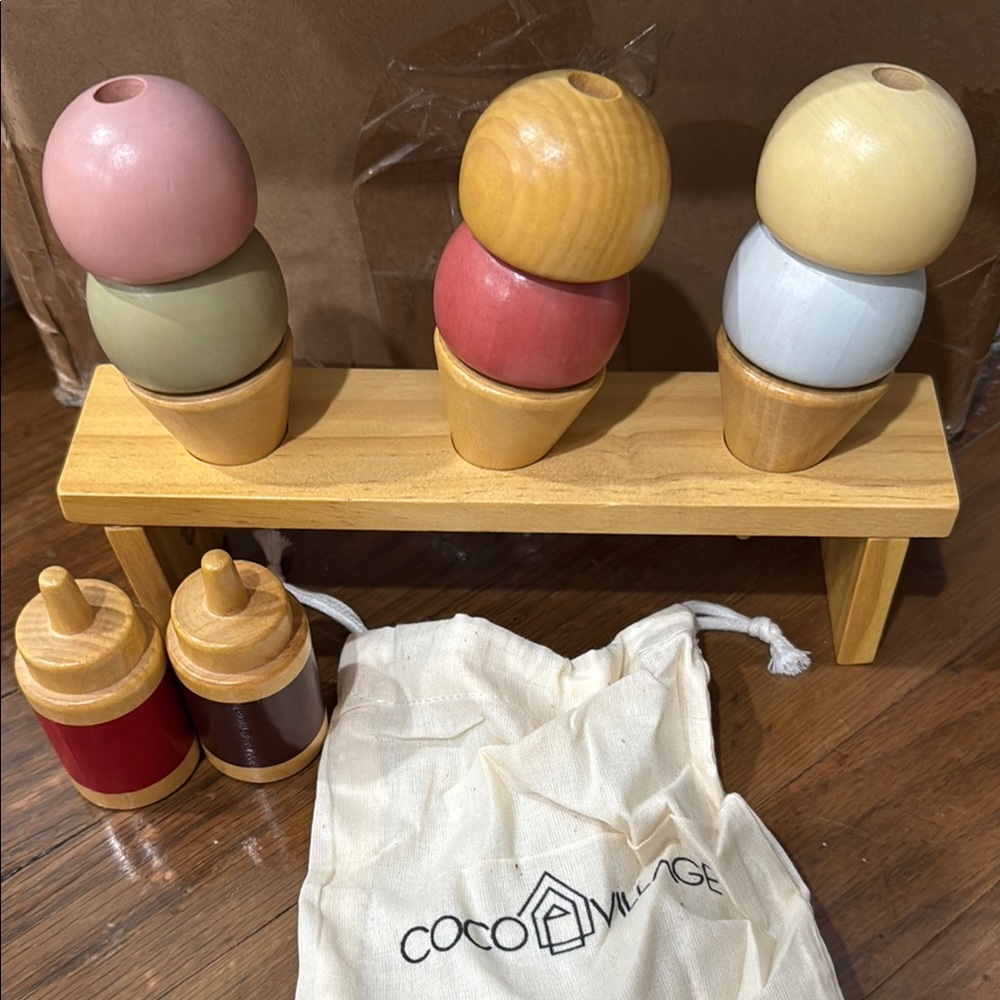 Coco Village Wooden Ice Cream Toy Set